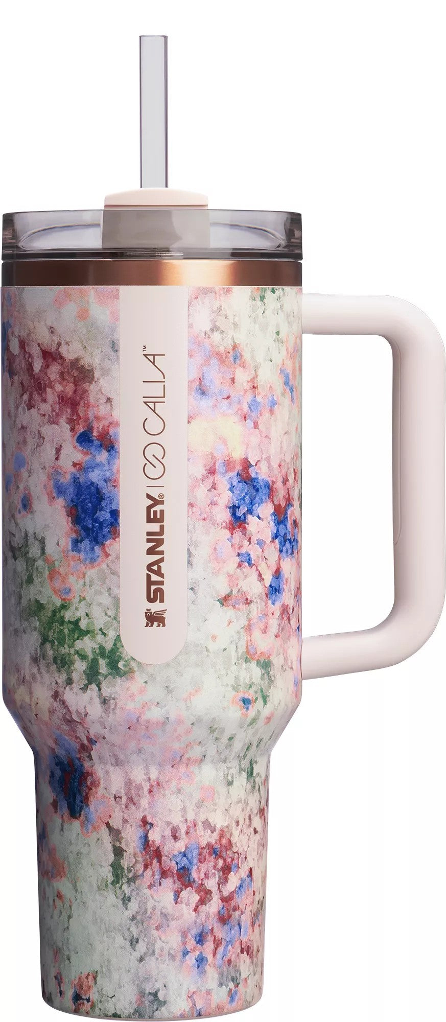 **Stanley x CALIA Quencher H2.0 FlowState Tumbler 40oz | Vacuum Insulated Stainless Steel Travel Cup with Handle & Reusable Straw**