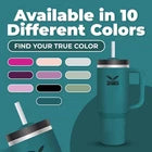 **40 oz Tumbler with Handle & Straw | Insulated Stainless Steel Travel Mug with Lid | Buy 1 Get 1 Free + Free Shipping**