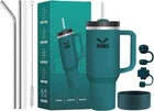 **40 oz Tumbler with Handle & Straw | Insulated Stainless Steel Travel Mug with Lid | Buy 1 Get 1 Free + Free Shipping**