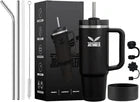 **40 oz Tumbler with Handle & Straw | Insulated Stainless Steel Travel Mug with Lid | Buy 1 Get 1 Free + Free Shipping**