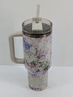 **Stanley x CALIA Quencher H2.0 FlowState Tumbler 40 oz | Exclusive Abstract Floral Stainless Steel Insulated Cup with Straw**