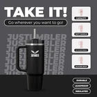 **40 oz Tumbler with Handle & Straw | Insulated Stainless Steel Travel Mug with Lid | Buy 1 Get 1 Free + Free Shipping**