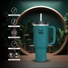 **40 oz Tumbler with Handle & Straw | Insulated Stainless Steel Travel Mug with Lid | Buy 1 Get 1 Free + Free Shipping**
