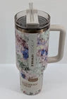 **Stanley x CALIA Quencher H2.0 FlowState Tumbler 40 oz | Exclusive Abstract Floral Stainless Steel Insulated Cup with Straw**