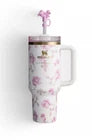 **Stanley x LoveShackFancy Rosa Limited Edition Quencher H2.0 Tumbler 40 oz | Stainless Steel Insulated Cup with Gift Box**